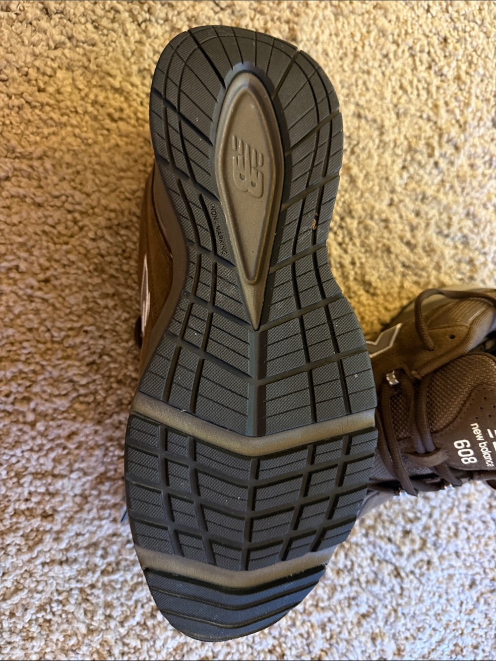 New Balance 608 Men's Dark Brown Suede Lace-Up Athletic Shoes - Picture 3 of 3